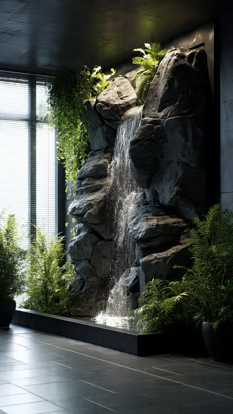 Rock Waterfall Feature